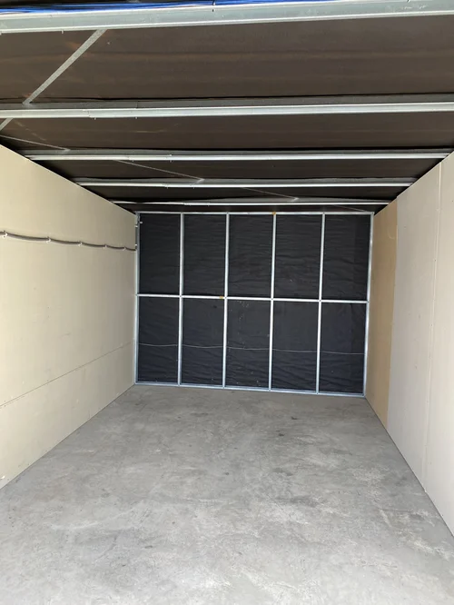 Inside an empty storage unit